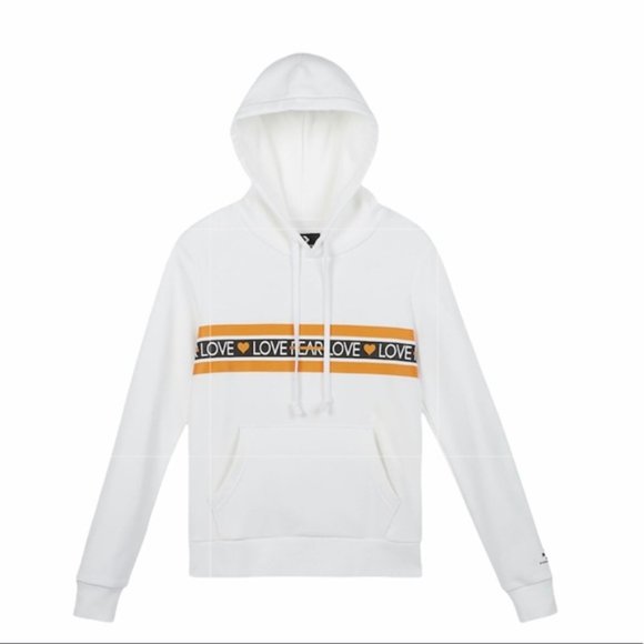 💖MEGA SALE💖 Converse Women's Love the Progress Print Hoodie 10020576-a01 - Picture 2 of 7